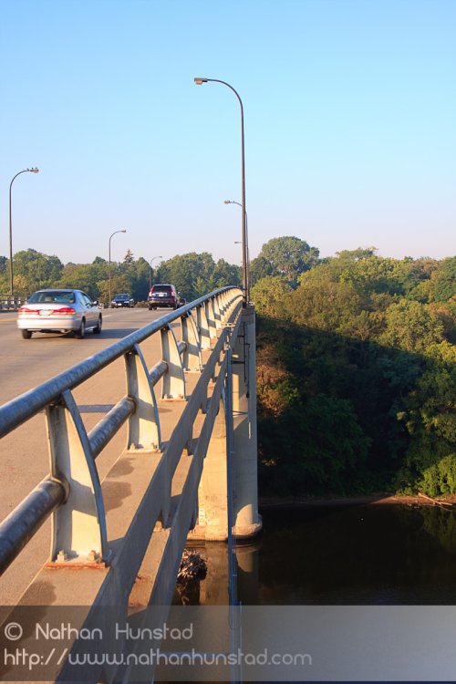 The Franklin Avenue Bridge over the Mississippi River.